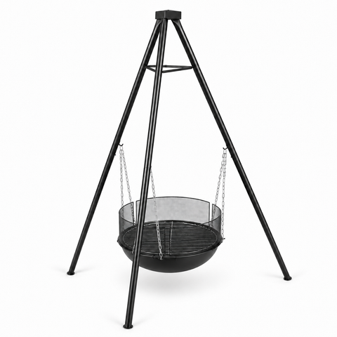 Tripod Braai Grill Charcoal Fire Pit Hanging Portable Outdoor Camping BBQ