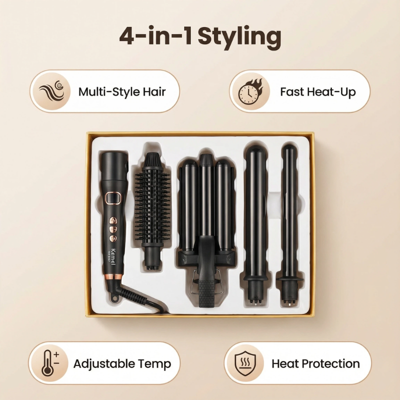 Kemey 4-in-1 hair curler set – view 2