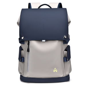 15.6 Inch Water Resistant Snap Button Flap Laptop Backpack with USB Port