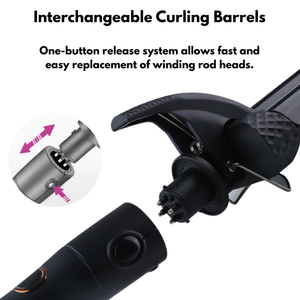 Kemey Professional 4-in-1 Hair Curler Set Curling Iron with Temperature Control