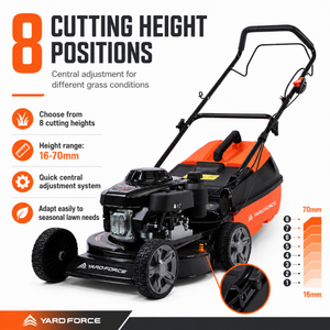 YARD FORCE 163cc Petrol Lawnmower Honda GXV160 Mulch & Catch Self-Propelled