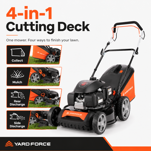 YARD FORCE Honda GCV200 Self-Propelled Petrol Lawnmower 51cm 4-in-1