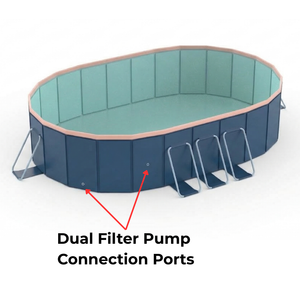 GagaFast Foldable Frame Non-Inflation Swimming Pool EasyStorage with Canopy