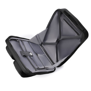 Expandable Hard Shell 17 Inch Laptop Anti-Theft Backpack with Lock USB Port - Black