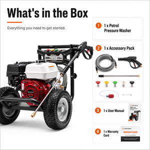 YARD FORCE Honda GX200 Petrol Pressure Washer 3600PSI 248 Bar 5 Nozzles