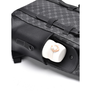 Men’s Classic Monogram Laptop Backpack With Magnetic Buckle