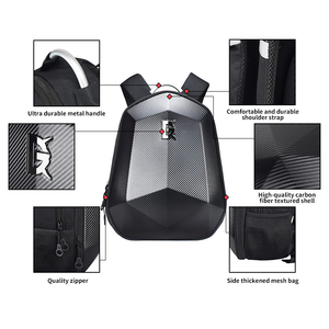 GagaFast – Motorcycle Helmet Laptop Hard Shell Expandable Waterproof Backpack