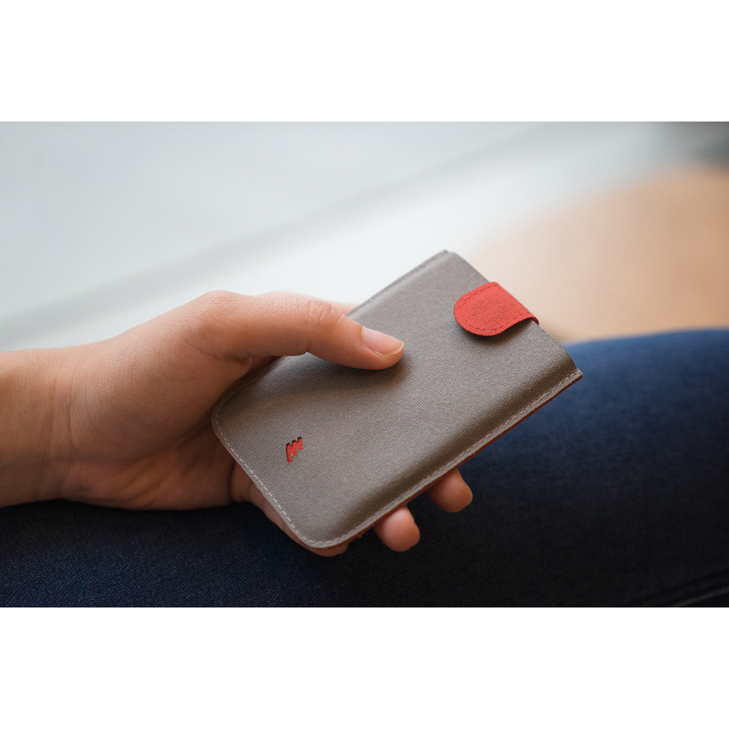Minimalist Business Slim Foldable Pull-out Card Holder Wallet – Red
