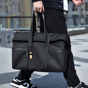 Expandable Travel Duffel Gym Bag with Wet-Dry Separation Luggage Strap