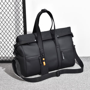 Expandable Travel Duffel Gym Bag with Wet-Dry Separation Luggage Strap