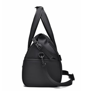 Expandable Travel Duffel Gym Bag with Wet-Dry Separation Luggage Strap