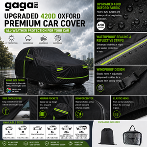 GagaFast Black Shield Car Cover – UV Windproof Rainproof Dustproof Vehicle Protection South Africa