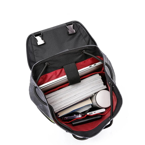 Mark Fairwhale Unisex Business Travel Laptop Backpack with Luggage Strap – Black