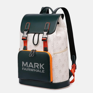 Mark Fairwhale Unisex Business Travel Classic Modern Laptop Backpack – Cream
