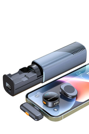 GagaFast Wireless Clip-On Magnetic Microphone Noise Reduction Charging Case