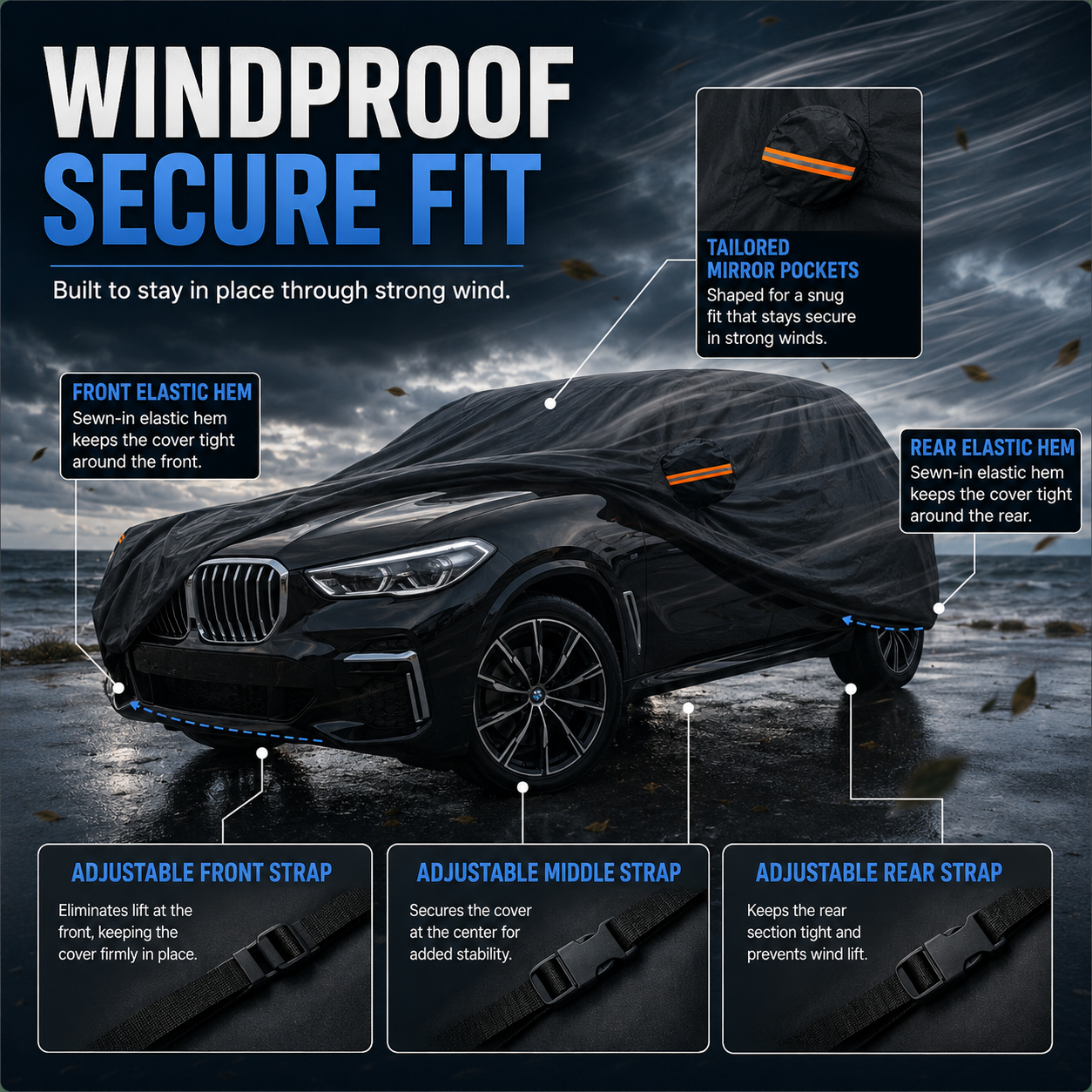 GagaFast Black Shield Pro Premium Car Cover South Africa – Soft Cotton Lining for Ceramic Coated & Wrapped Vehicles