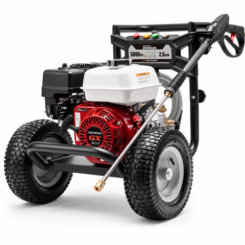YARD FORCE Honda GX200 Petrol Pressure Washer 3600PSI 248 Bar 5 Nozzles
