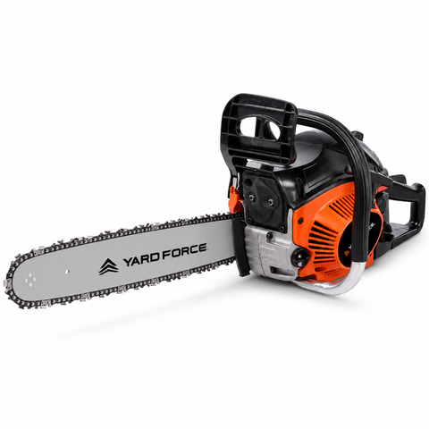 YARD FORCE 46cc Petrol Chainsaw 18" Bar 2-Stroke Engine Easy Start