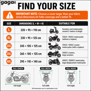 GagaFast Waterproof Motorbike Cover South Africa – 210D Oxford All-Weather Motorcycle & Scooter Protection