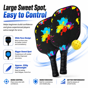 GagaFast T300 pickleball paddle set contents with carry case