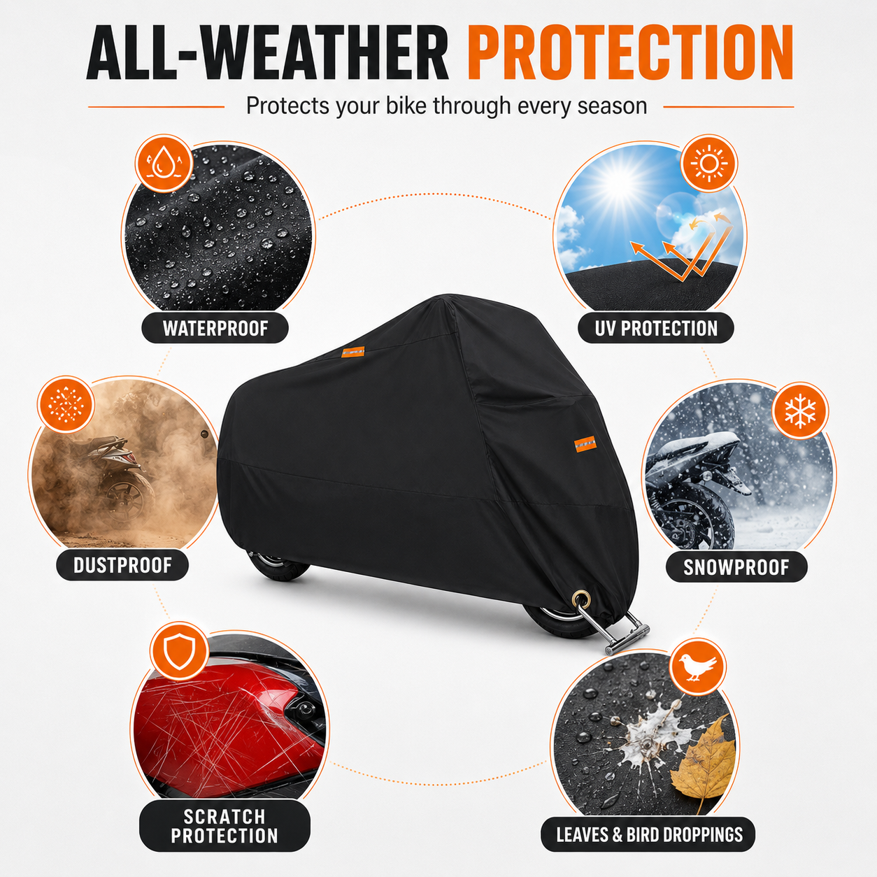 GagaFast Waterproof Motorbike Cover South Africa – 210D Oxford All-Weather Motorcycle & Scooter Protection