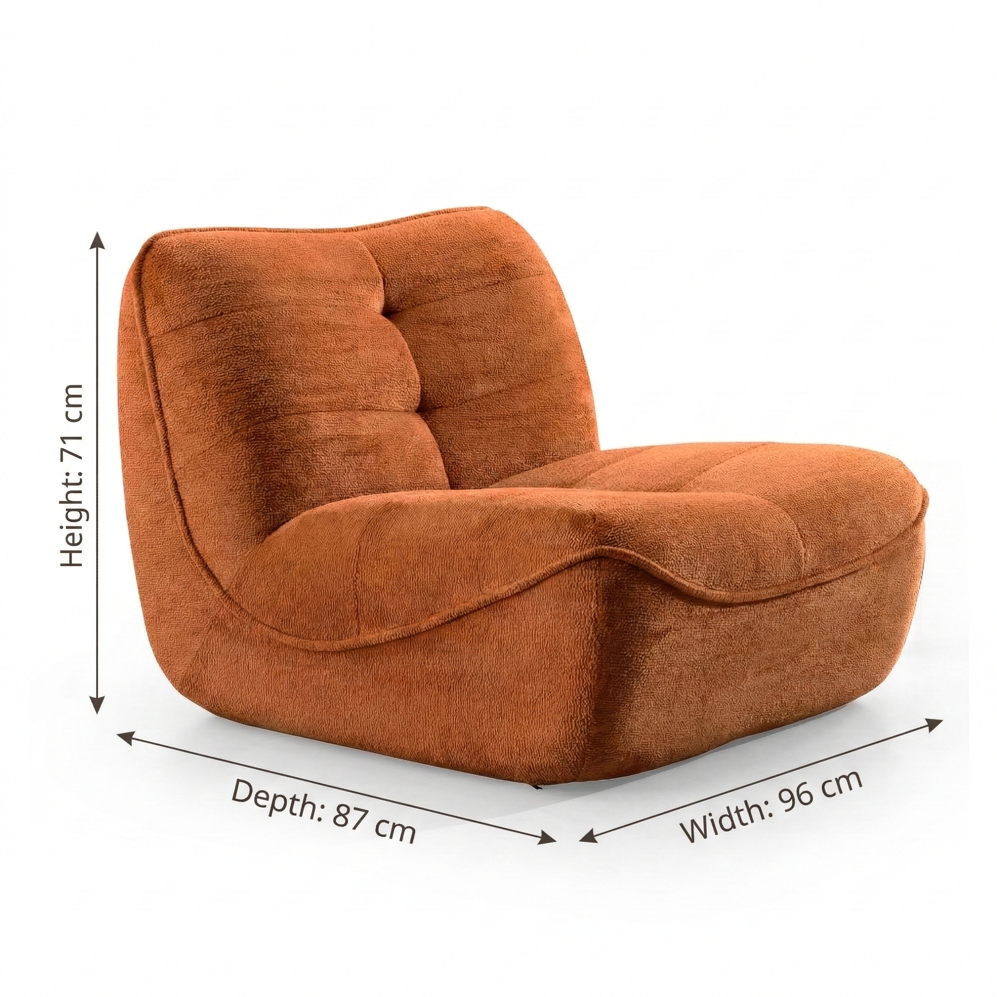 GagaFast Compressed Memory Foam Single Sofa Chair in a Box High Backrest
