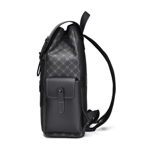 Men’s Classic Monogram Laptop Backpack With Magnetic Buckle
