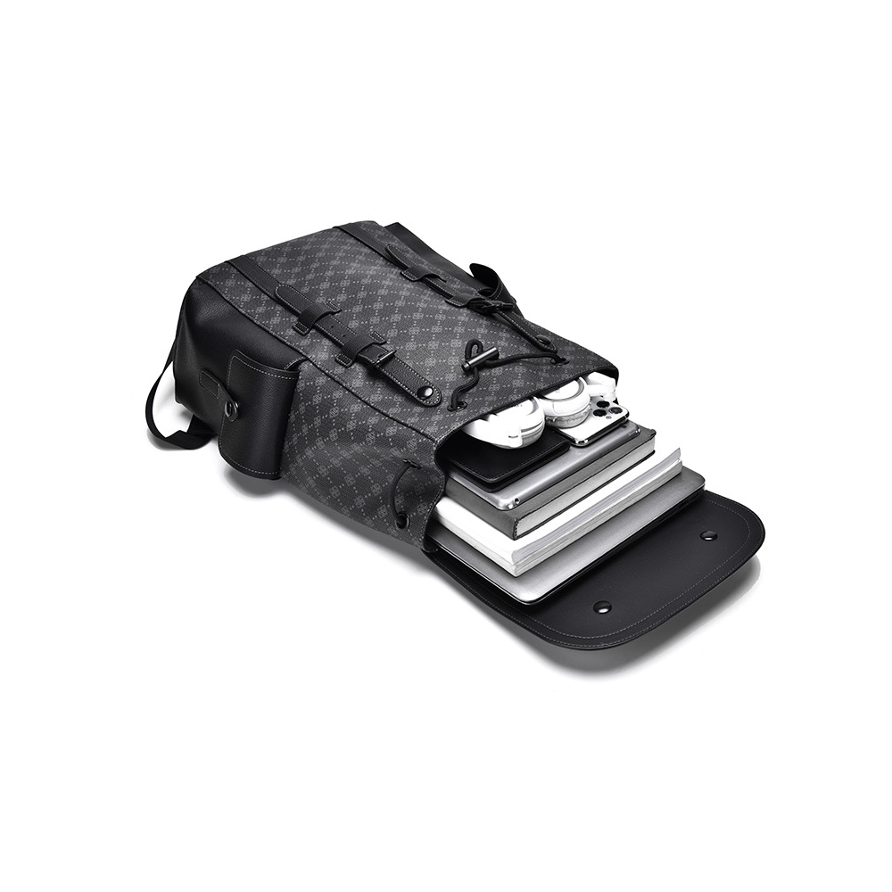 Men’s Classic Monogram Laptop Backpack With Magnetic Buckle