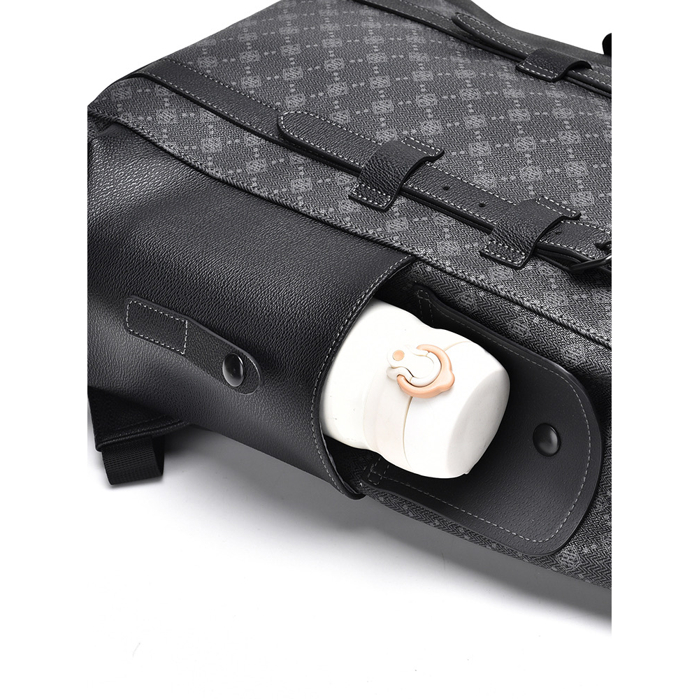 Men’s Classic Monogram Laptop Backpack With Magnetic Buckle