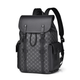 GagaFast men's classic monogram laptop backpack with magnetic buckle