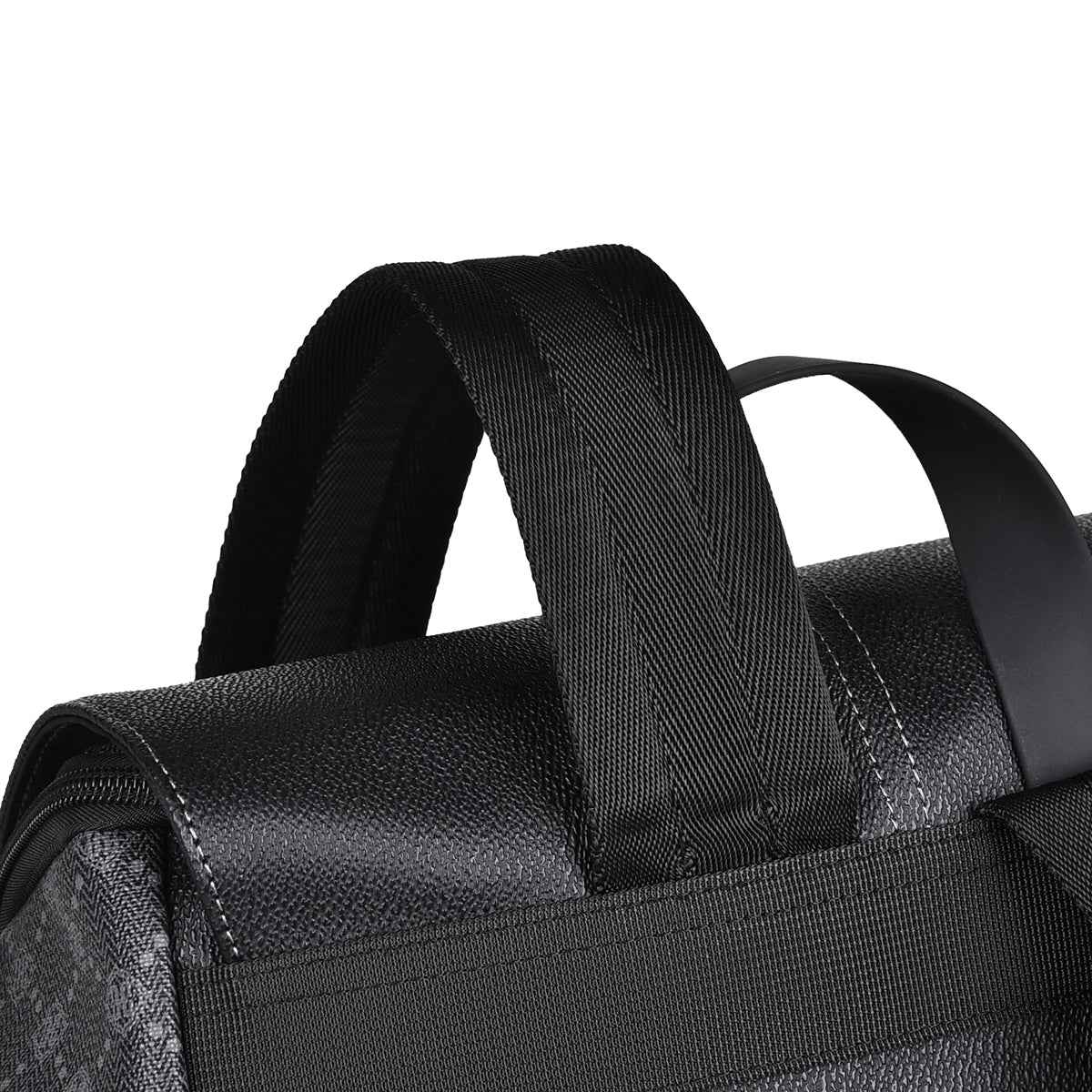 GagaFast Men's Classic Monogram Laptop Backpack with Snap Button Flap