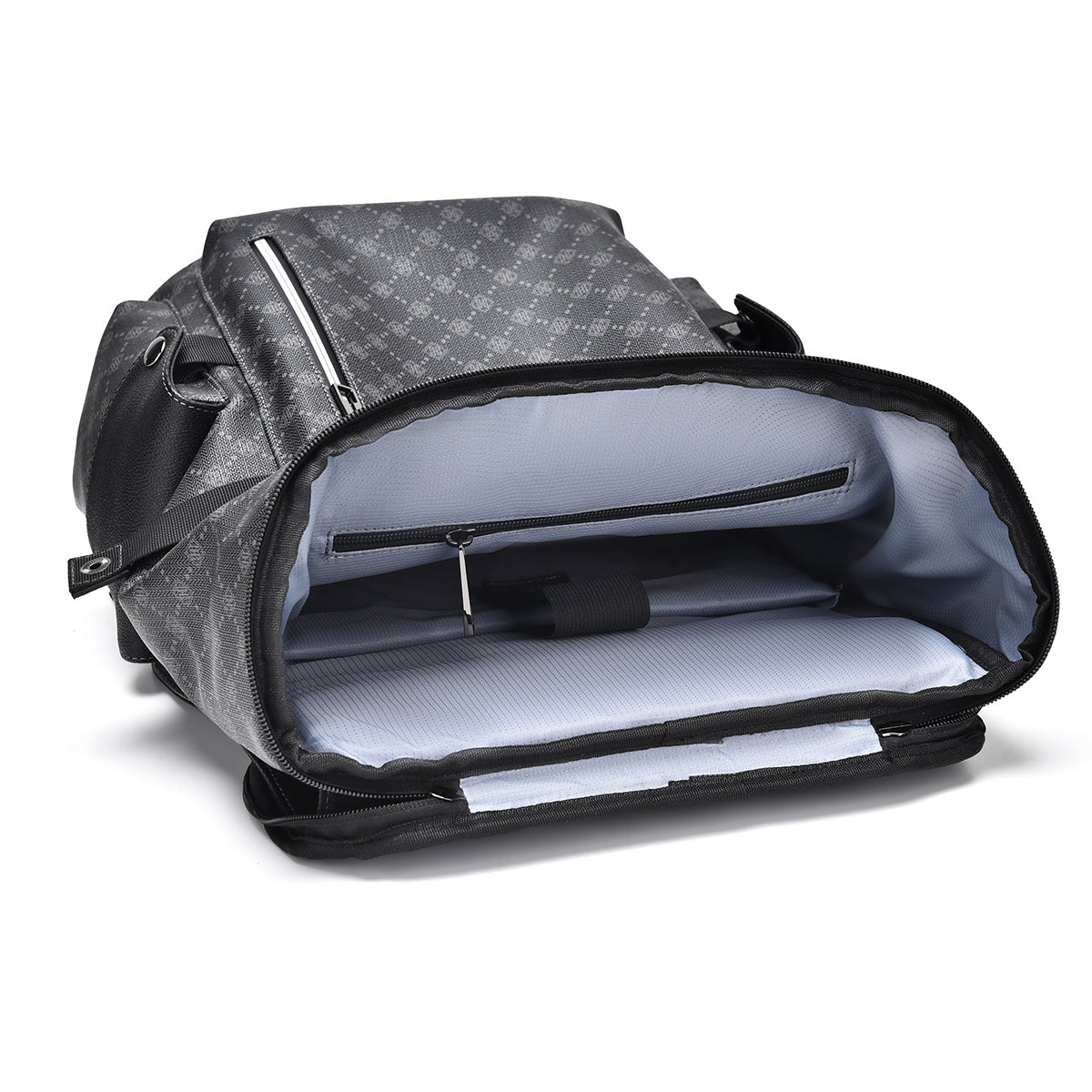 GagaFast Men’s Classic Monogram Laptop Backpack with Snap Button Flap