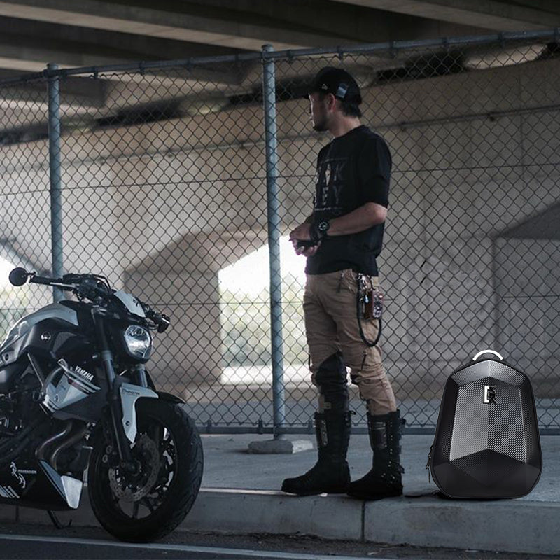 GagaFast – Motorcycle Helmet Laptop Hard Shell Expandable Waterproof Backpack