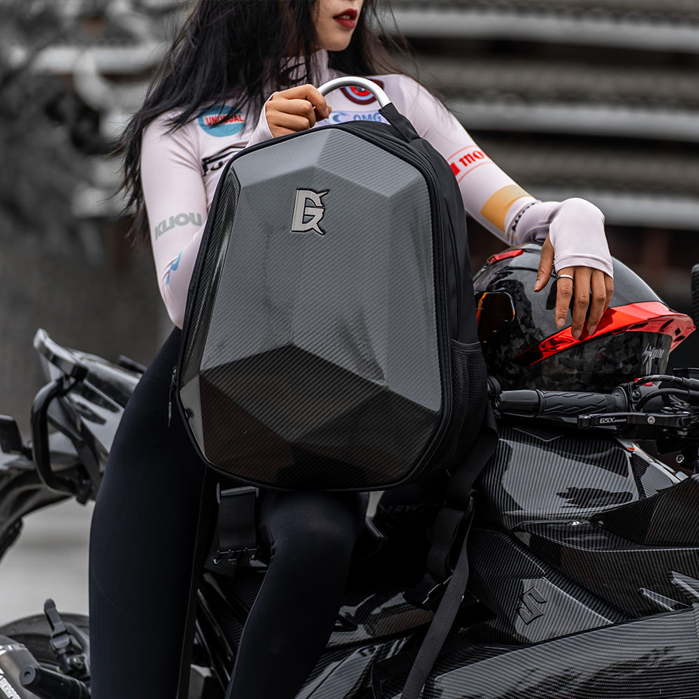 GagaFast – Motorcycle Helmet Laptop Hard Shell Expandable Waterproof Backpack