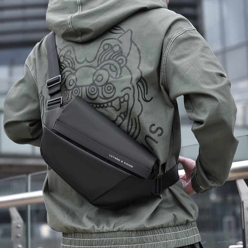 Tactical Cross-Body Shoulder Chest Bag For Men With Magnetic Buckle