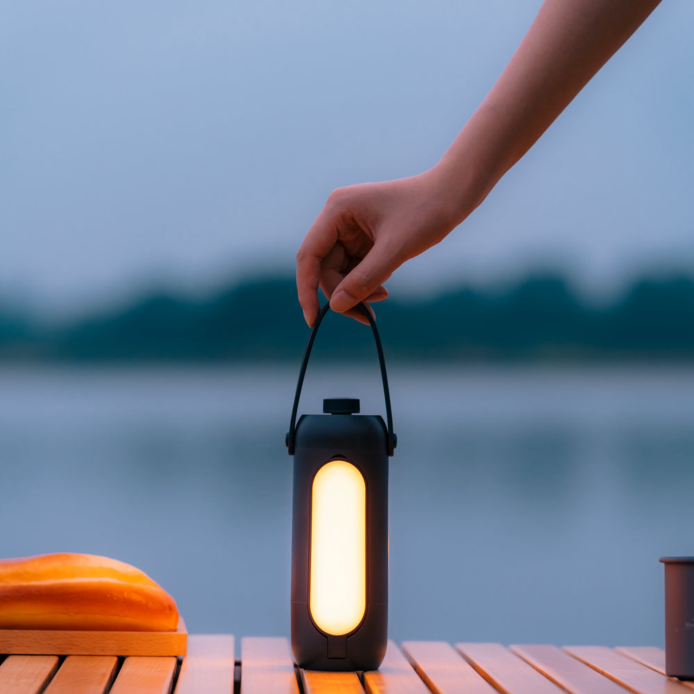 Outdoor Camping Foldable Rechargeable Portable Tent Ambient Light – Green