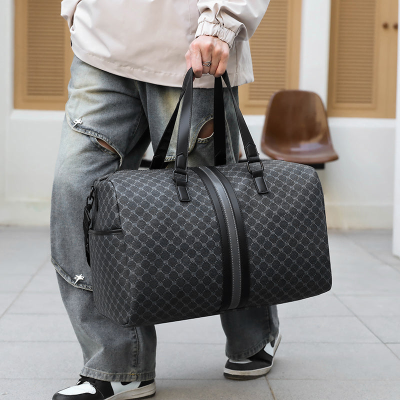 GagaFast Classic Monogram Travel Sports Duffel Bag with Shoe Compartment