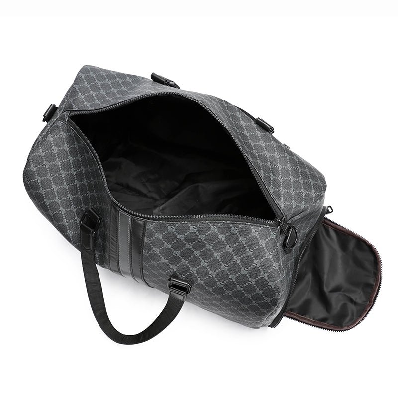 GagaFast Classic Monogram Travel Sports Duffel Bag with Shoe Compartment