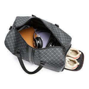 GagaFast Classic Monogram Travel Sports Duffel Bag with Shoe Compartment