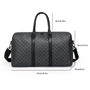 GagaFast Classic Monogram Travel Gym Sports Duffel Bag with Luggage Strap