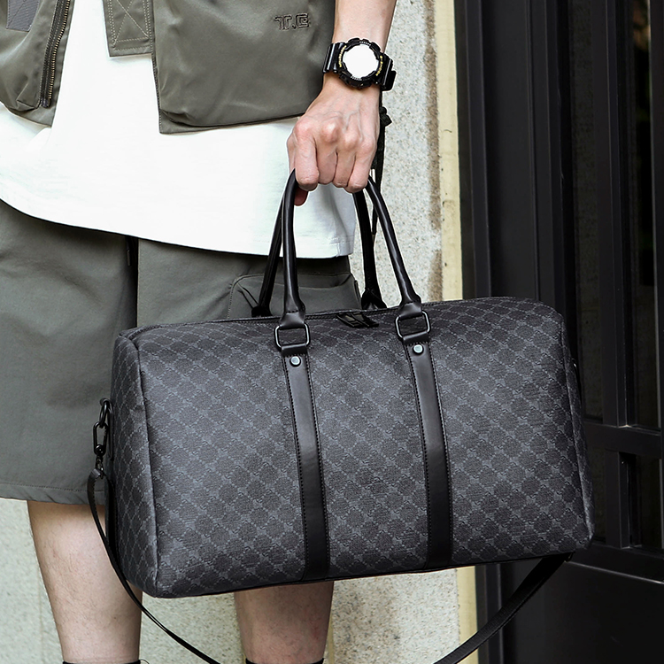 GagaFast Classic Monogram Travel Gym Sports Duffel Bag with Luggage Strap