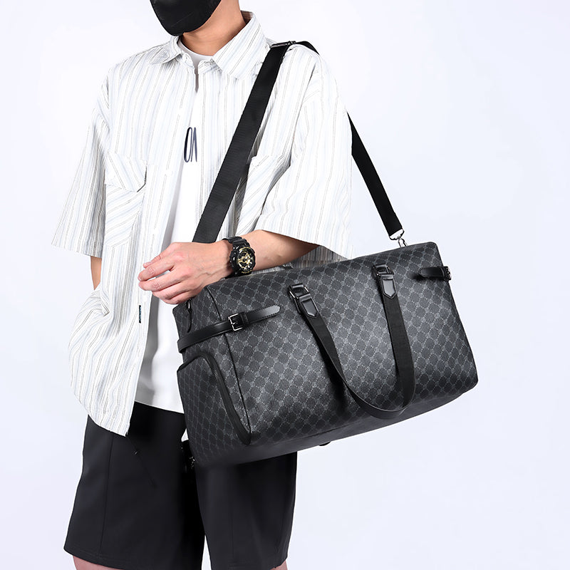 GagaFast Monogram Business Travel Gym Duffel Bag with Shoe Compartment