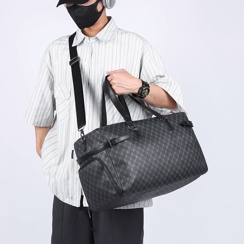 GagaFast Monogram Business Travel Gym Duffel Bag with Shoe Compartment