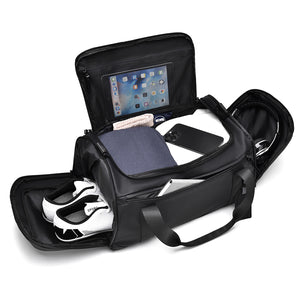 Unisex Gym Travel Duffel Bag with Shoe Compartment Wet-Dry Separation