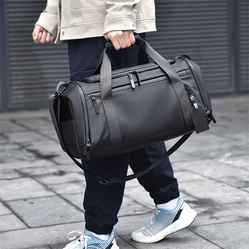 Unisex Gym Travel Duffel Bag with Shoe Compartment Wet-Dry Separation