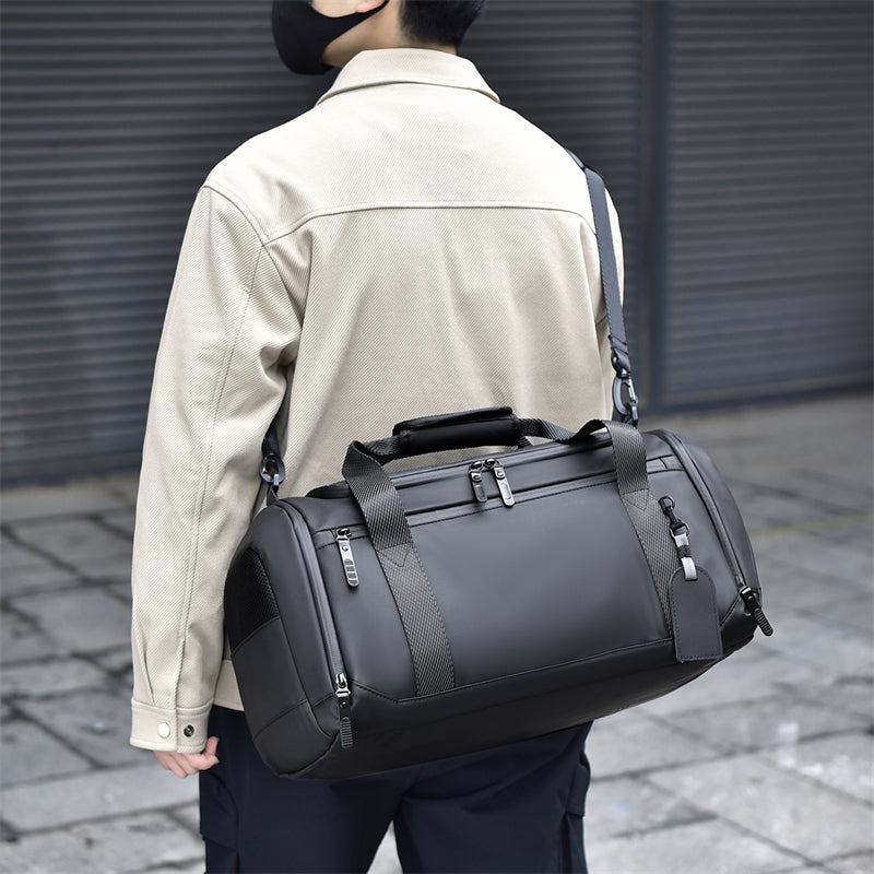Unisex Gym Travel Duffel Bag with Shoe Compartment Wet-Dry Separation