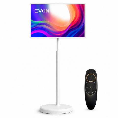 EVON 32" Portable Smart TV on Wheels - Touchscreen, 6GB, 128GB, Android 12