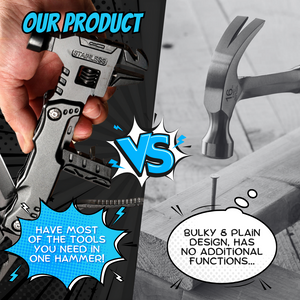Multi-functional Folding Tool with Adjustable Wrench Hammer Knife