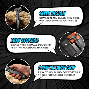 Multi-functional Folding Tool with Adjustable Wrench Hammer Knife