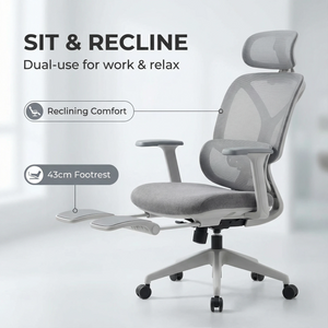 GagaFast Ergonomic Office Gaming Chair Adjustable Recliner with Footrest